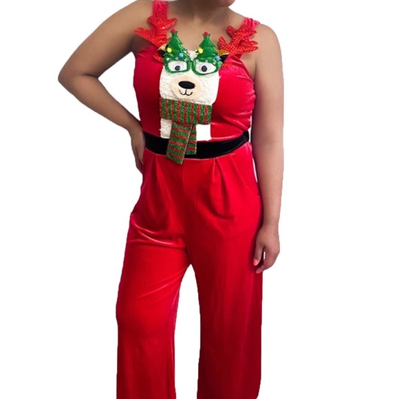 Born Famous Llama Jumpsuit- Ugly Sweater Party - Picture 1 of 2